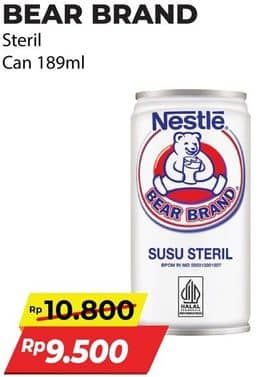 Promo Harga Bear Brand Susu Steril 189 ml - Alfamart