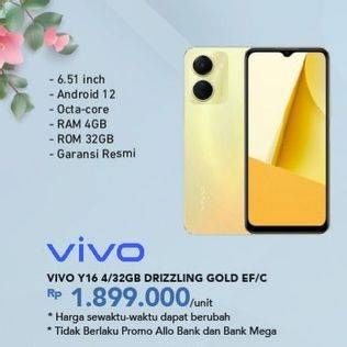 Promo Harga Vivo Y16 Smartphone  - Carrefour