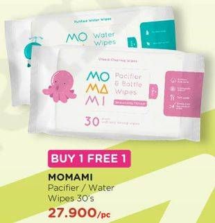 Promo Harga MOMAMI Baby Wipes Pacifier, Water 30 pcs - Watsons