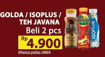 Promo Harga Golda/Javana/Isoplus Minuman Ringan 2s  - Alfamart