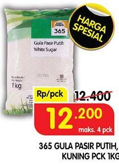 Promo Harga 365 Gula Pasir Kuning, Putih 1000 gr - Superindo