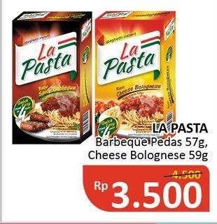 Promo Harga LA PASTA Spaghetti Spicy Barbeque/Spaghetti Instant  - Alfamidi