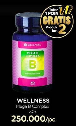 Promo Harga WELLNESS Mega B Complex 30 pcs - Watsons