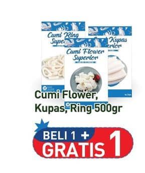 Promo Harga Cumi Flower/Kupas/Ring  - Hypermart