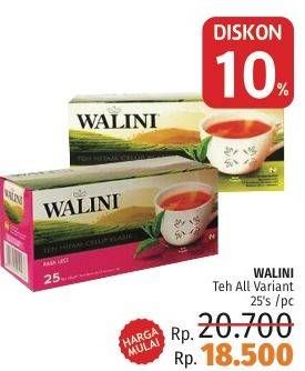 Promo Harga WALINI Teh Celup All Variants 25 pcs - LotteMart