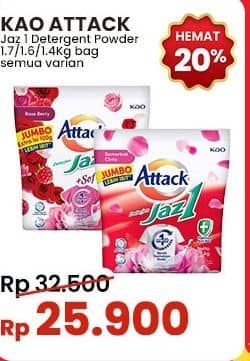 Promo Harga Attack Jaz1 Detergent Powder All Variants 1400 gr - Indomaret