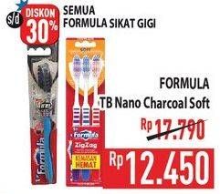 Promo Harga Formula Sikat Gigi Nano Charcoal Platinum Soft 1 pcs - Hypermart