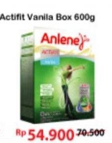 Promo Harga ANLENE Actifit Susu High Calcium Vanila 600 gr - Alfamart