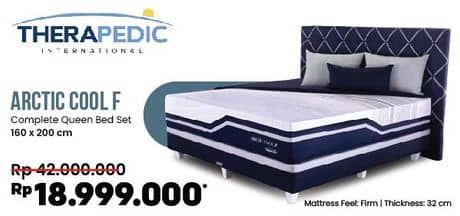 Promo Harga Therapedic Arctic Cool F Complete Queen Bed Set 160 X 200 Cm  - COURTS