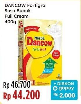 Promo Harga Dancow FortiGro Susu Bubuk Full Cream 400 gr - Indomaret
