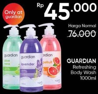 Promo Harga Guardian Refreshing Body Wash 1000 ml - Guardian