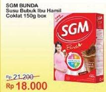Promo Harga SGM Bunda Susu Ibu Hamil & Menyusui Cokelat 150 gr - Indomaret