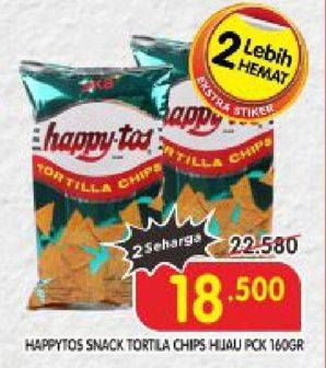 Promo Harga HAPPY TOS Tortilla Chips Hijau 160 gr - Superindo