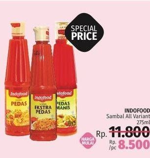 Promo Harga INDOFOOD Sambal All Variants 275 ml - LotteMart