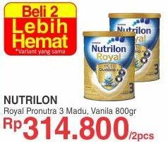 Promo Harga NUTRILON Royal 3 Susu Pertumbuhan Madu, Vanila 800 gr - Yogya