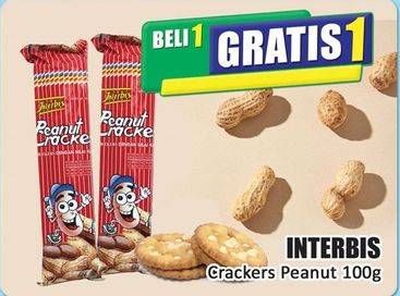 Promo Harga Interbis Peanut Crackers Biscuit 100 gr - Hari Hari