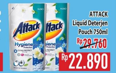 Promo Harga Attack Detergent Liquid Hygiene Plus Protection 800 ml - Hypermart