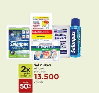 Promo Harga SALONPAS Pain Relief Patch All Variants  - Watsons