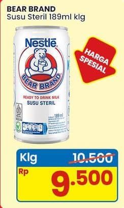 Promo Harga Bear Brand Susu Steril 189 ml - Indomaret