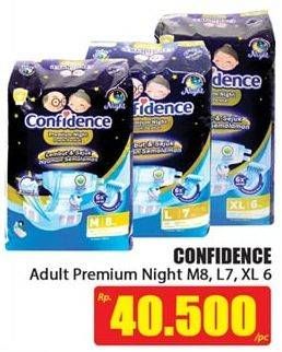 Promo Harga Confidence Adult Diapers Premium Night M8, L7, XL6  - Hari Hari