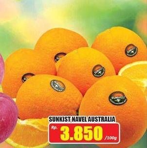 Promo Harga Jeruk Sunkist Navel Australia per 100 gr - Hari Hari