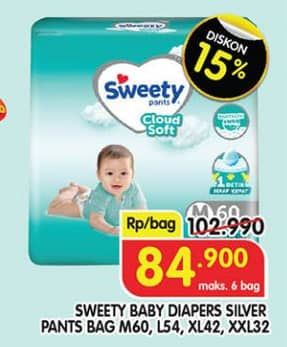 Promo Harga Sweety Silver Pants M60, L54, XL42, XXL32 32 pcs - Superindo