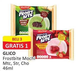 Promo Harga GLICO Frostbite Mochi Matcha Ogura, Choco Lava, Strawberry Sakura 46 ml - Alfamart