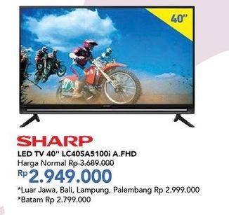 Promo Harga SHARP LC-40SA5100i Full HD LED TV 40"  - Carrefour