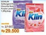 Promo Harga SO KLIN Softergent Cheerful Red, Purple Lavender 1800 gr - Indomaret