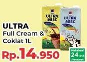 Promo Harga ULTRA MILK Susu UHT Full Cream, Coklat 1000 ml - Yogya