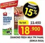 Promo Harga DIAMOND Fresh Milk All Variants 946 ml - Superindo