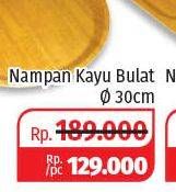 Promo Harga LIVING L Nampan Kayu Bulat Diameter 30 Cm  - Lotte Grosir