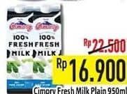 Promo Harga Cimory Fresh Milk Full Cream 950 ml - Hypermart