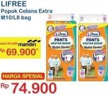 Promo Harga Lifree Popok Celana Ekstra Serap L8, M10 8 pcs - Indomaret