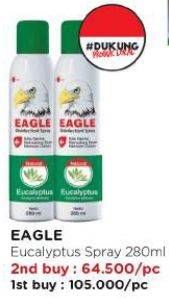 Promo Harga Cap Lang Eagle Eucalyptus Disinfectant Spray 280 ml - Watsons