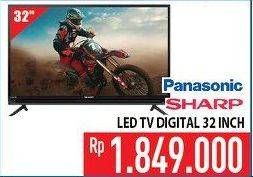 Promo Harga PANASONIC/SHARP LED TV Digital 32 Inch  - Hypermart