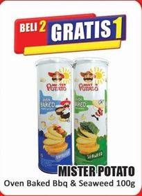 Promo Harga Mister Potato Snack Crisps BBQ, Baked Seaweed 100 gr - Hari Hari