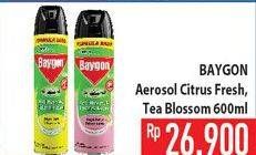 Promo Harga BAYGON Insektisida Spray Ci, Tea Blossom 600 ml - Hypermart