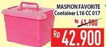 Promo Harga MASPION Favorite Box Container 16 ltr - Hypermart