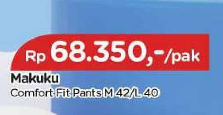 Promo Harga Makuku Comfort Fit Diapers Pants L40, M42 40 pcs - TIP TOP