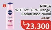 Promo Harga NIVEA Body Lotion Aura Orange, Radiant Rose 200 ml - Alfamidi