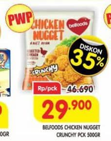 Promo Harga Belfoods Nugget Chicken Nugget Crunchy 500 gr - Superindo