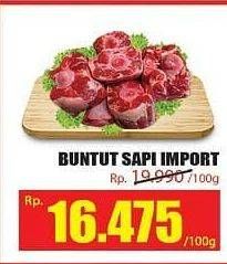 Promo Harga Oxtail Sapi Import per 100 gr - Hari Hari