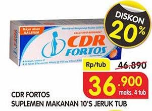 Promo Harga CDR Fortos Jeruk 10 pcs - Superindo