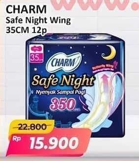 Promo Harga Charm Safe Night Wing 35cm 12 pcs - Alfamart