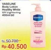 Promo Harga VASELINE Intensive Care Healthy White 400 ml - Indomaret