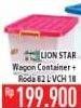 Promo Harga LION STAR Wagon Container VC-18 (82ltr)  - Hypermart