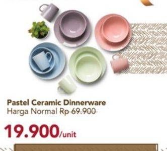 Promo Harga Pastel Ceramic Dinnerware  - Carrefour