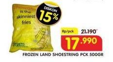 Promo Harga FROZENLAND French Fries Shoestring 500 gr - Superindo