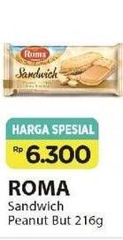 Promo Harga ROMA Sandwich Peanut Butter 216 gr - Alfamart